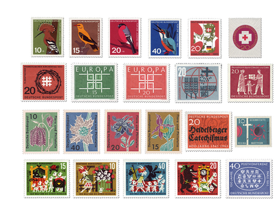 Briefmarken Deutschland Jahrgang 1963