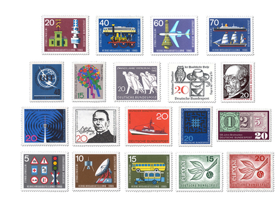 Briefmarken Deutschland Jahrgang 1965