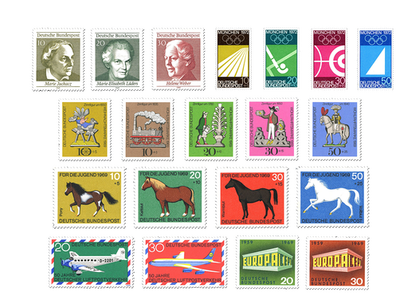 Briefmarken Deutschland Jahrgang 1969