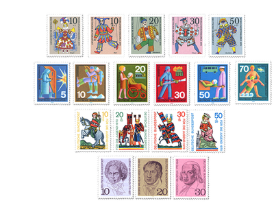 Briefmarken Deutschland Jahrgang 1970