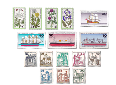 Briefmarken Deutschland Jahrgang 1977