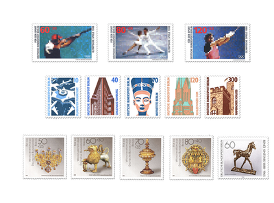 Briefmarken-Jahrgangssatz Berlin 1988, postfrisch