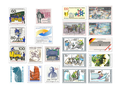 Briefmarken-Jahrgangssatz Berlin 1990, postfrisch
