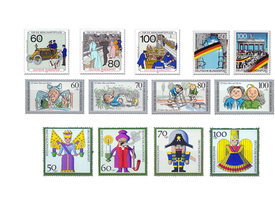 Briefmarken Deutschland Jahrgang 1990