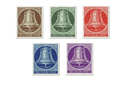 Briefmarken Berlin Einweihung der Freiheitsglocke (Klöppel Mitte)