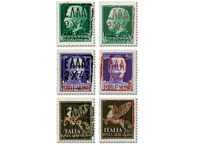 Die Handstempel-Aufdruckmarken der besetzten Insel Zante von 1943