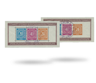 Die ersten deutschen Briefmarkenblocks der Nachkriegszeit