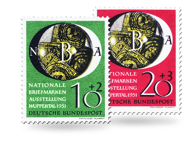 Briefmarken Nationale Briefmarkenausstellung 1951, Michel-Nr. 141-142