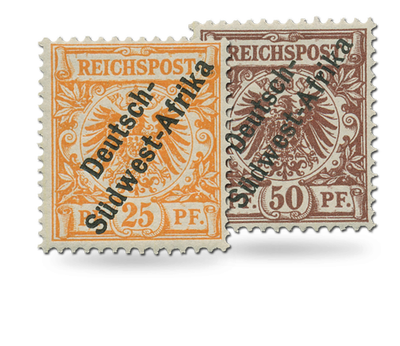 Aufdruckmarken für Deutsch-Südwestafrika 1897 