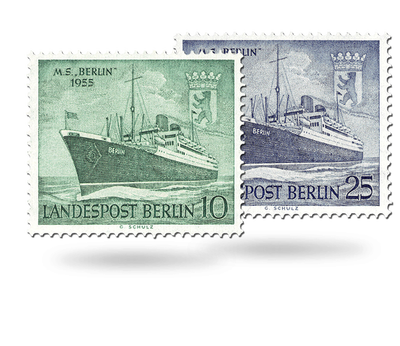 Briefmarken Berlin Stapellauf der MS Berlin