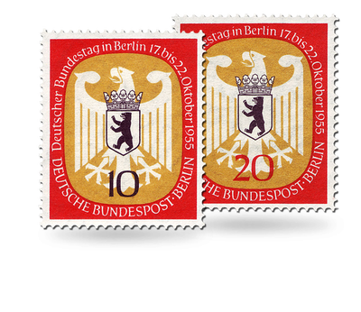 Briefmarken Berlin Deutscher Bundestag in Berlin