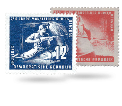 Briefmarken 750 Jahre Mansfelder Kupferschieferbergbau