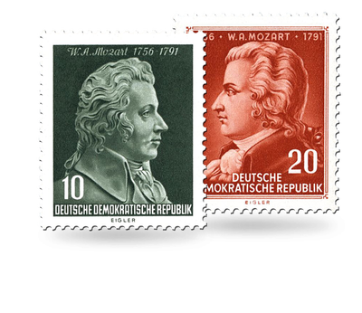Briefmarken 200. Geburtstag W. A. Mozart