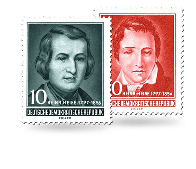 Briefmarken 100. Todestag Heinrich Heine