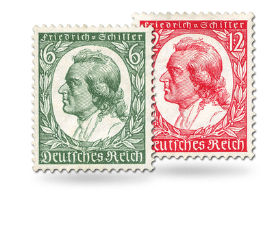 Briefmarken Deutsches Reich - 175. Geburtstag Friedrich Schiller