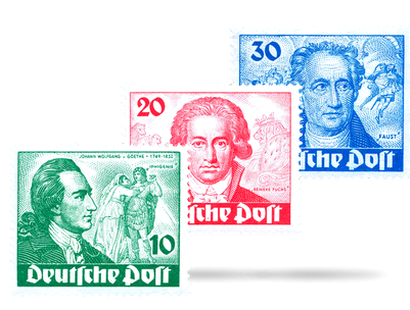 Briefmarkensatz "200. Geburtstag Johann Wolfgang von Goethe"