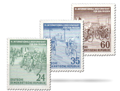 Briefmarken Internationale Radfernfahrt für den Frieden 1953