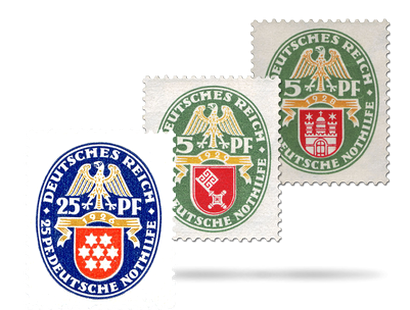 Wappen-Briefmarkenausgaben der Deutschen Nothilfe