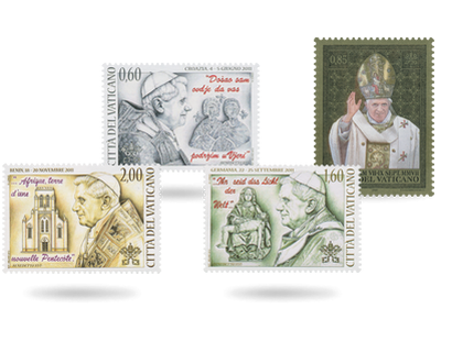 Die exklusive Briefmarken-Komplettkollektion von Papst Benedikt XVI!