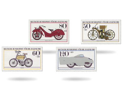 Jugendbriefmarken Jahrgang 1983 - Historische Motorräder