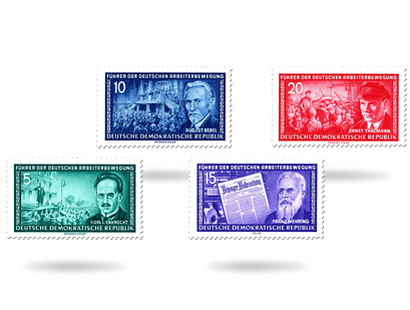 Briefmarken Führer der deutschen Arbeiterbewegung