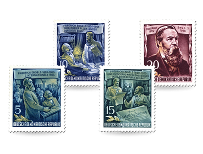 Briefmarken 60. Todestag Friedrich Engels
