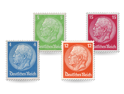 Briefmarkensatz "Paul von Hindenburg"