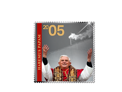 Exklusive Silberbriefmarke "Benedikt XVI." - Der deutsche Papst in reinem Silber