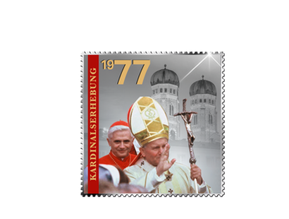 Exklusive Silberbriefmarke "Benedikt XVI." - Der deutsche Papst in reinem Silber