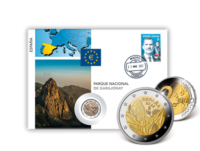 2 €-Numisbriefe Europa - Motiv: Unesco Nationalpark Garanjonay