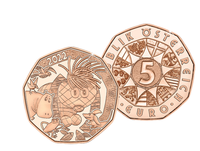 Österreichs 5-Euro-Münze „Das kleine Ich bin Ich“ aus Kupfer