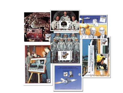 15 Briefmarken der Apollo 11 