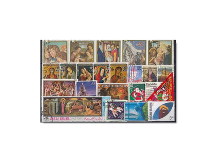 Weihnachten in 200 verschiedenen Briefmarken 