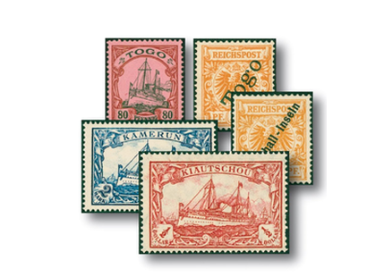 100 Briefmarken aus den deutschen Kolonien