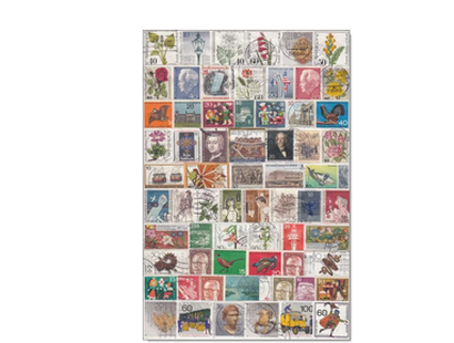 200 Briefmarken aus dem Westen der geteilten Stadt Berlin
