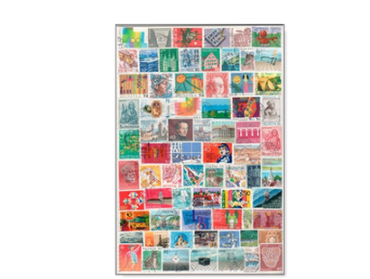 220 ausgesuchte Original-Briefmarken aus der Schweiz