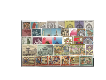 200 Briefmarken aus dem Vatikan, dem Sitz des Papstes
