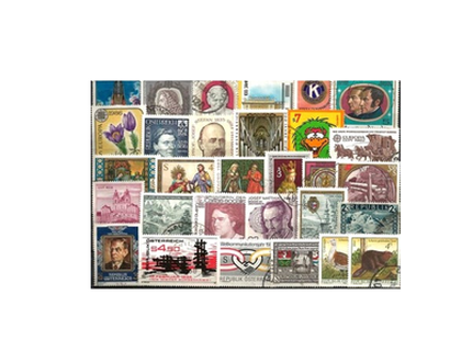 1000 verschiedene Briefmarken aus Österreich