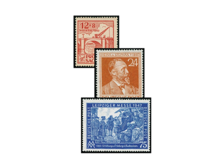 200 Briefmarken aus den alliierten Besatzungszonen 1945 bis 1949