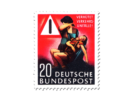 Briefmarke Verkehrsunfallverhütung 1953, Michel-Nr. 162