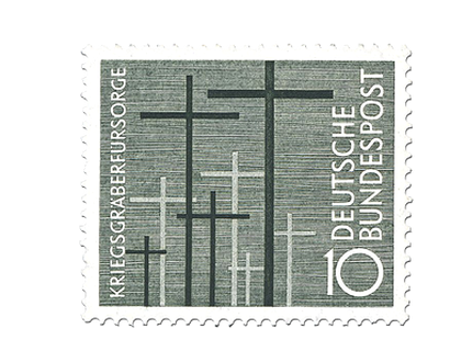 Briefmarke Kriegsgräberfürsorge 1956