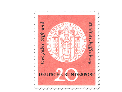 Briefmarke 1000 Jahre Stift und Stadt Aschaffenburg