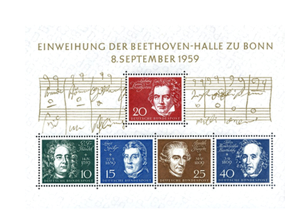 Briefmarkenblock Beethovenhalle