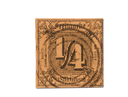 Erste Freimarke der Fürsten Thurn und Taxis 1852