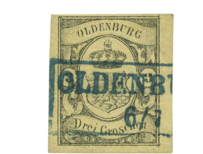 Oldenburgs erste 3-Groschen-Freimarke