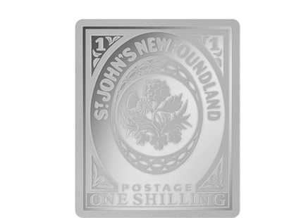 Silberbriefmarke "Neufundland 1 Shilling" 1857
