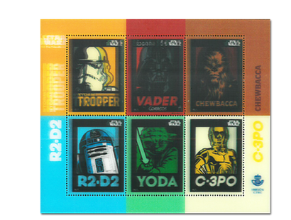 Briefmarkenblock Spanien – 40 Jahre Star Wars
