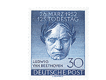 Briefmarke Berlin 125. Todestag Ludwig van Beethoven