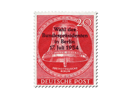 Briefmarke Berlin Wahl des Bundespräsidenten 1954