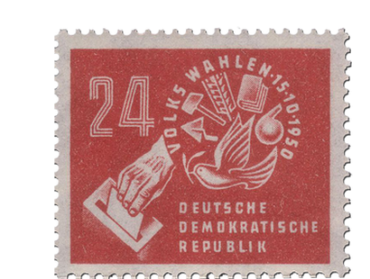 Briefmarke Volkswahlen am 15. Oktober 1950
